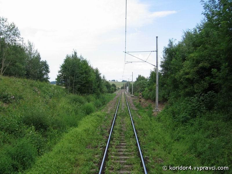 188.jpg - Holkov – Velešín; trať se zelená